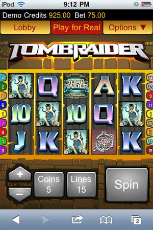 tomb raider slots